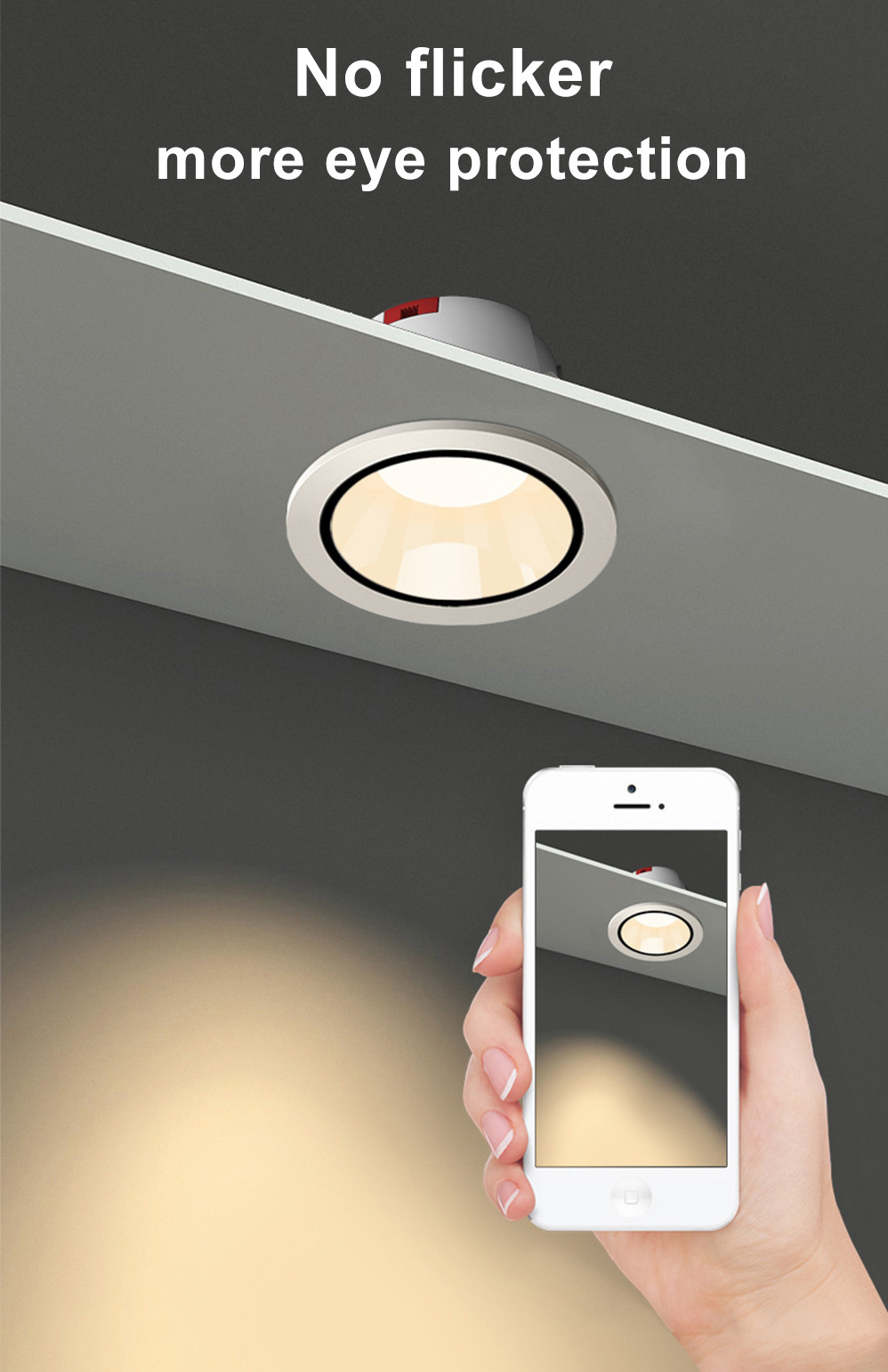 New Design Antiglare Trimless Embedded Adjustable Led Downlight For Hotel Project Down Lights