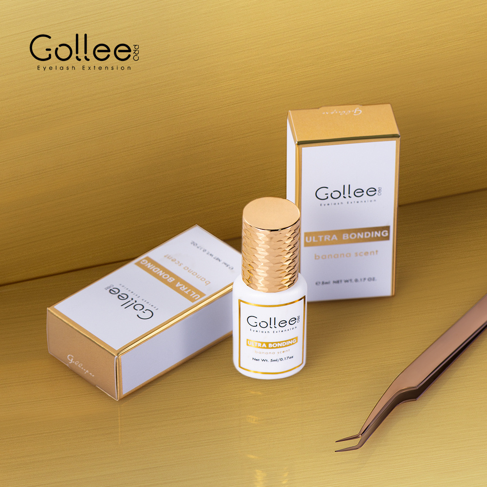 Gollee Korea Best Black Vegan Adhesive Glue Volume Latex Free Wholesale Private Label Eye Custom Lash Glue