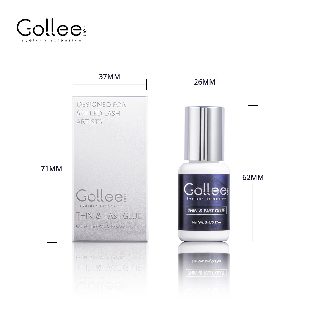 Gollee Boxes Bulk Vegan Mini False Vendor Customized Boxes With Waterproof Private Label Eyelash Extension Glue Eyelash Glue