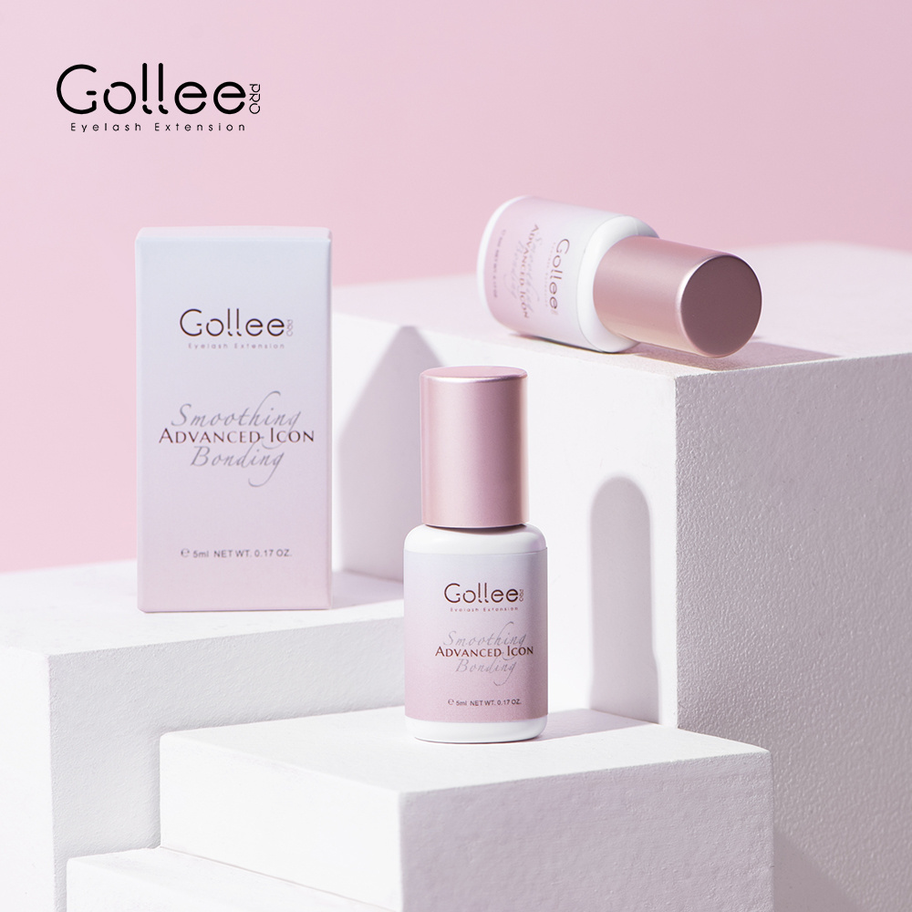 Gollee Pink Glue Low Humidity Color Super Strong Cluster Long Last Diy Adhesive Korea Pink Eye Lash Extension Glue Lashes Glue