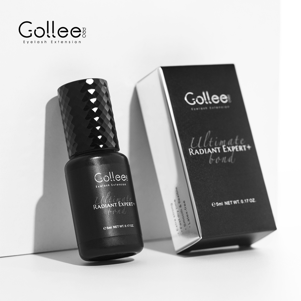 Gollee Low Humidity Super Lasting Oil Proof Permanent Black Eyelash Extension Glue 5-6 Weeks