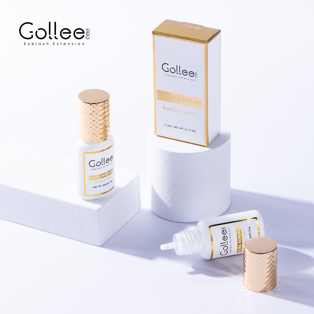 Gollee Korea Best Black Vegan Adhesive Glue Volume Latex Free Wholesale Private Label Eye Custom Lash Glue