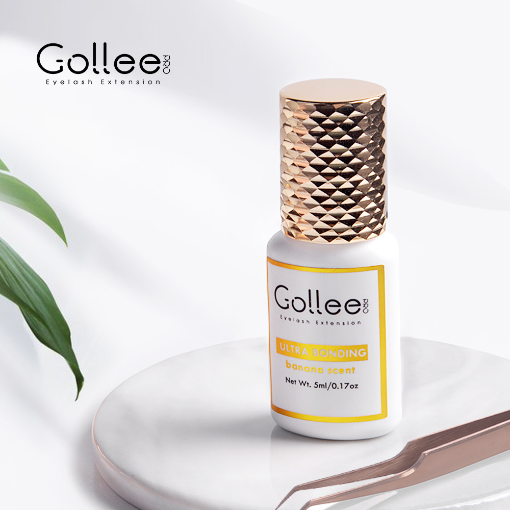 Gollee Korea Fasting Drying Black Glue For Professional Adhesive Container Fast Glue Strong Private Label Eyelash Extension