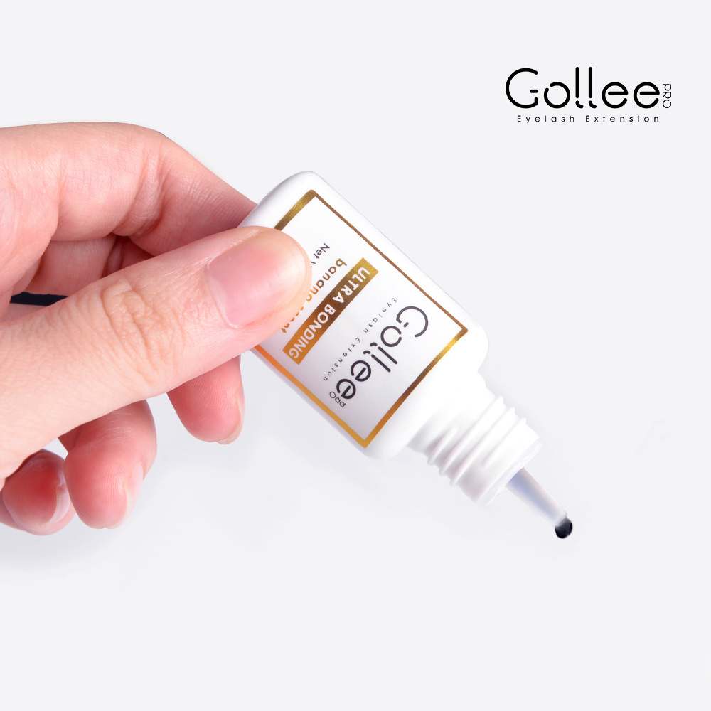 Gollee Korea Fasting Drying Black Glue For Professional Adhesive Container Fast Glue Strong Private Label Eyelash Extension