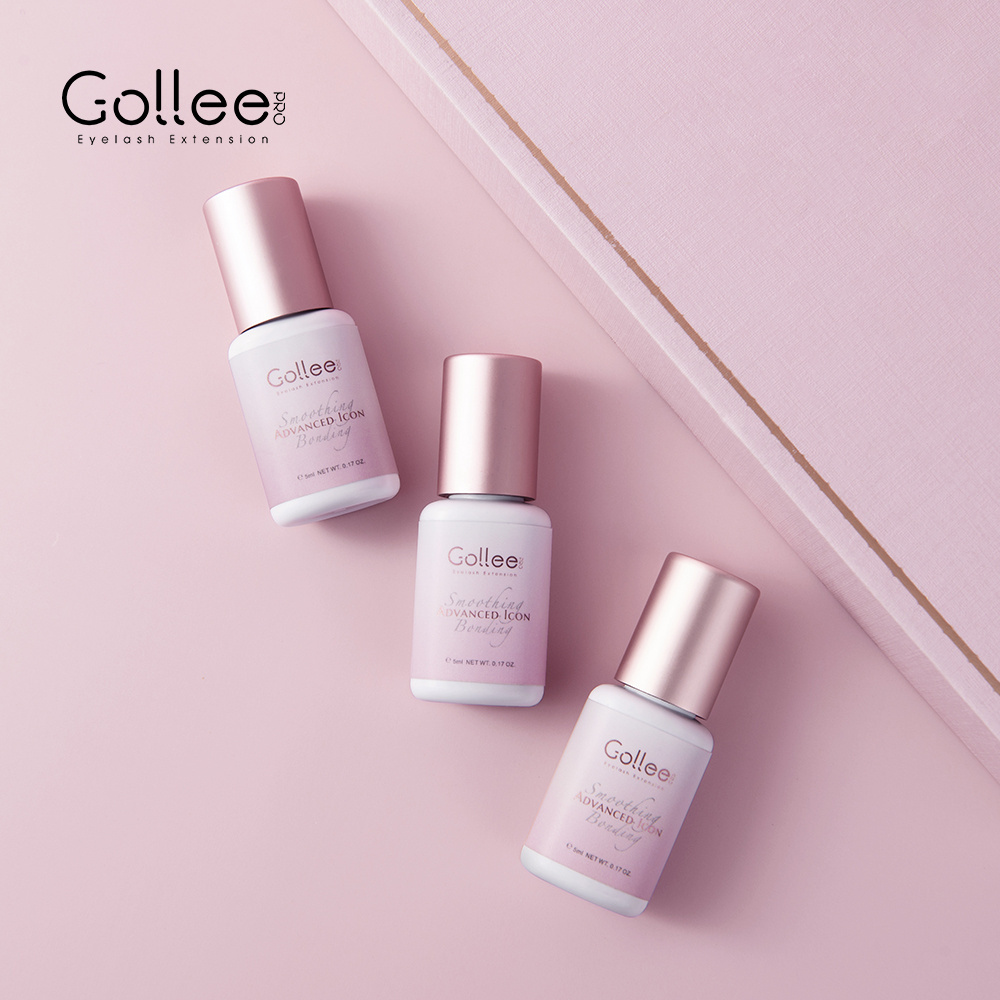 Gollee Korea Pink Glue Oil Resistant Fast Dry Professional Extra Strong Glue For Best Private Label Eyelash Extension Glue