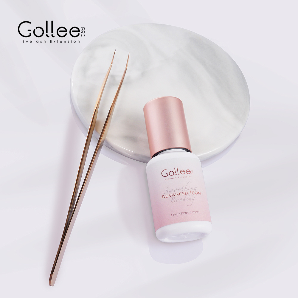 Gollee Pink Vendor Super Strong Cluster Black Diy Long Last Water Proof Pink Wholesale Eye Lash Extension Glue Lashes Glue