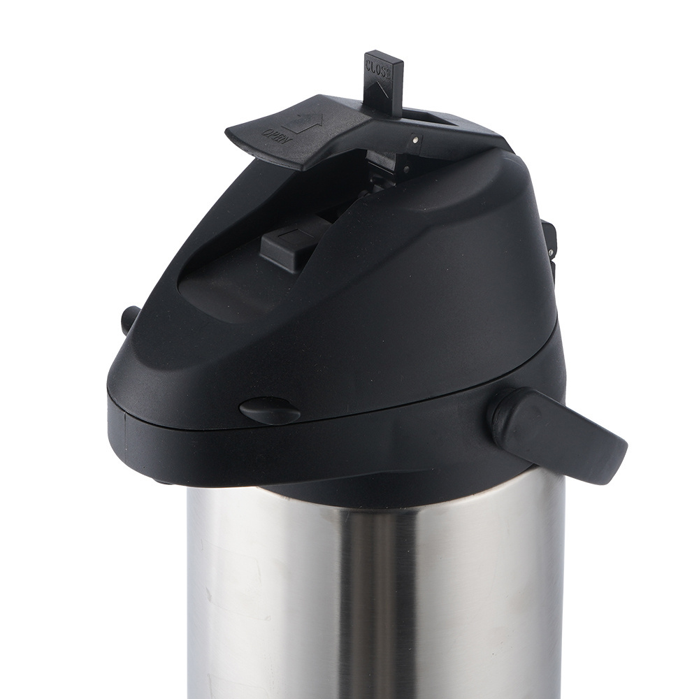 Middle East Big Size Lever Stainless steel thermos airpot insulated thermal pump coffee pot 2.5L 3.0L 3.5L 4.0L 4.5L