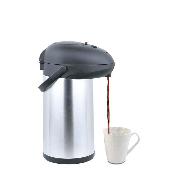 12 -24 Hour heat Cold Retention Stainless Steel Carafe Insulated Coffee Airpot Thermal Coffee Dispenser with Air Pump