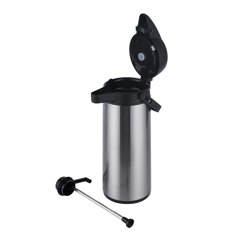 Stainless Steel Body Large Capacity Airpot Coffee Tea Dispenser With Pump Air Coffee Flasks