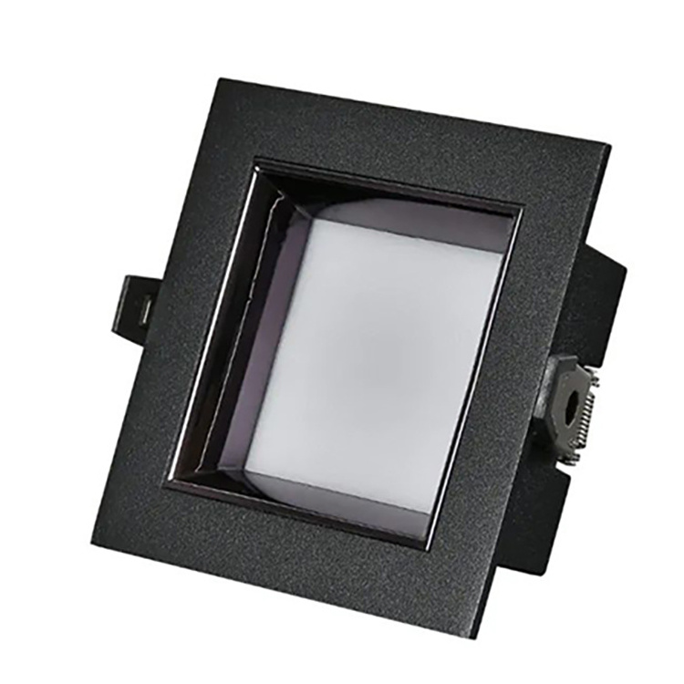 Energy Saving Square Ceiling Down Light 7W 9W 12W Spotlights Anti Glare Downlight Chrome Reflector Fixture For Hotel