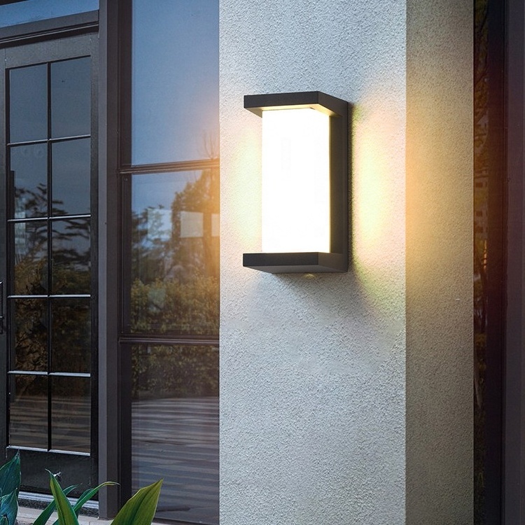 High quality surface mounted decorate black waterproof lights aluminum led outdoor wall lamp