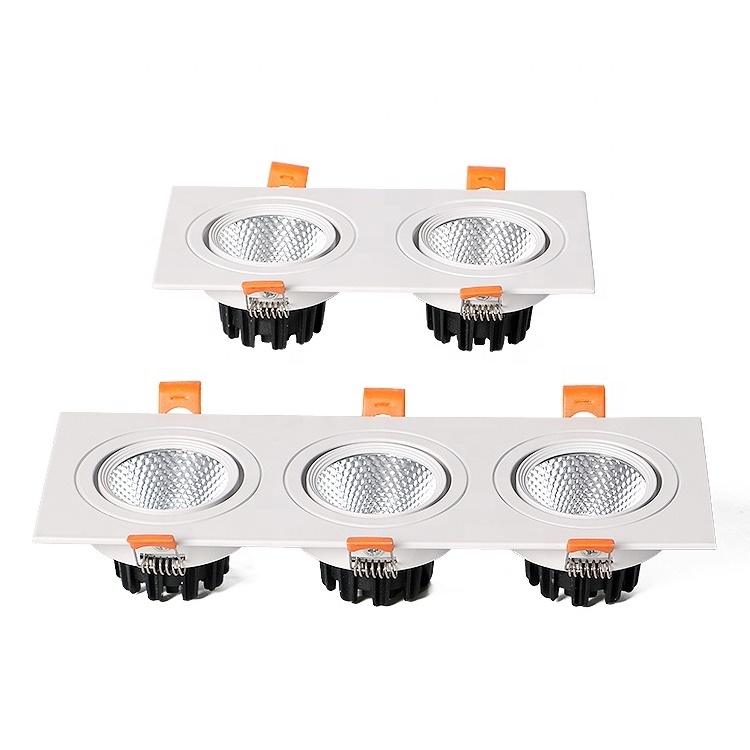 15W 30W 45W Square Downlights Anti Glare Aluminum COB Dimmable Led Downlight Modern Recessed Spot Down Light