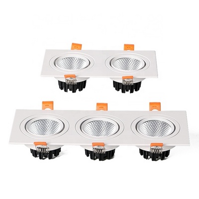 15W 30W 45W Square Downlights Anti Glare Aluminum COB Dimmable Led Downlight Modern Recessed Spot Down Light