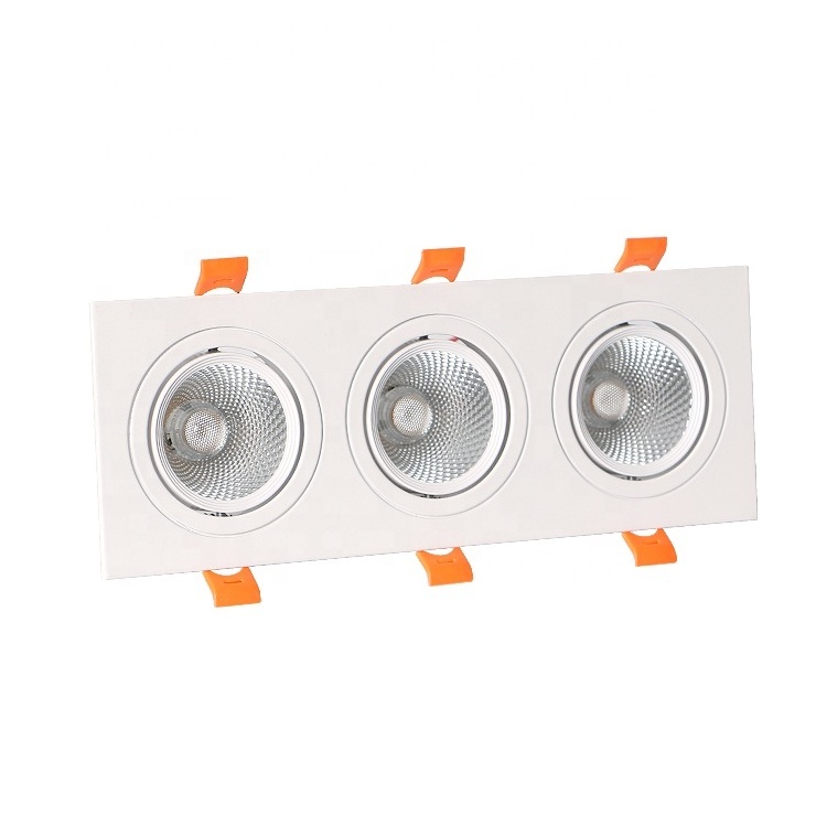 15W 30W 45W Square Downlights Anti Glare Aluminum COB Dimmable Led Downlight Modern Recessed Spot Down Light