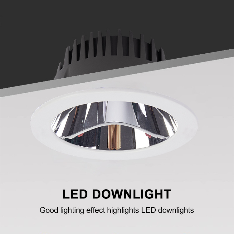 10W 20W 30W 40W Led COB Downlight 6000K Adjust Dimmable Embedded Led Ceiling Down Lights Anti Glare Recessed Downlight