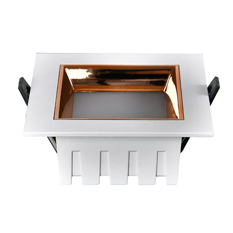 Energy Saving Square Ceiling Down Light 7W 9W 12W Spotlights Anti Glare Downlight Chrome Reflector Fixture For Hotel