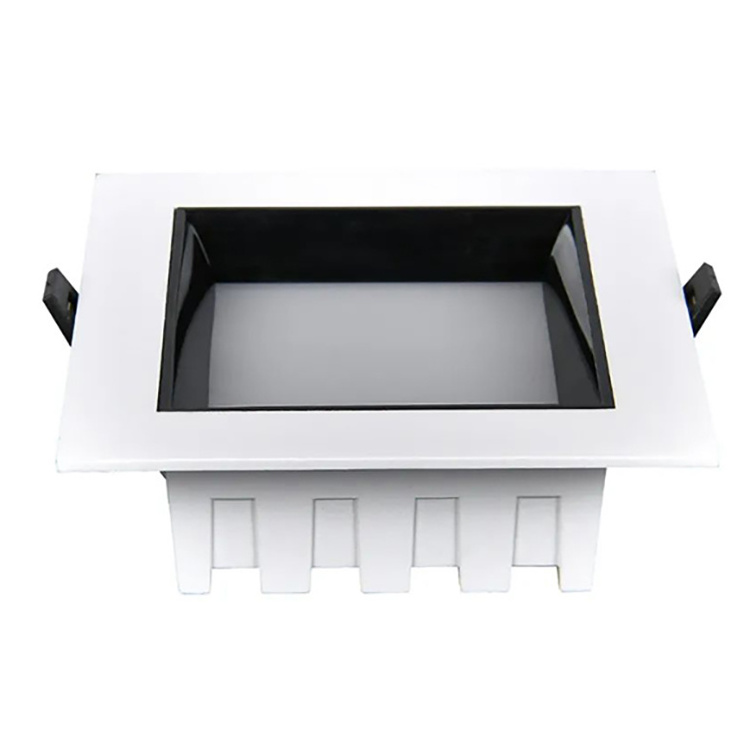 Energy Saving Square Ceiling Down Light 7W 9W 12W Spotlights Anti Glare Downlight Chrome Reflector Fixture For Hotel