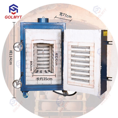 Ceramic fiber gas fired bogie hearth gas furnace