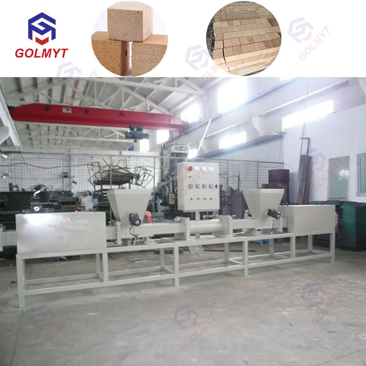 Electric hot press machine wood pallet block production line/sawdust recycling wood pallet feet making machine/pallet block