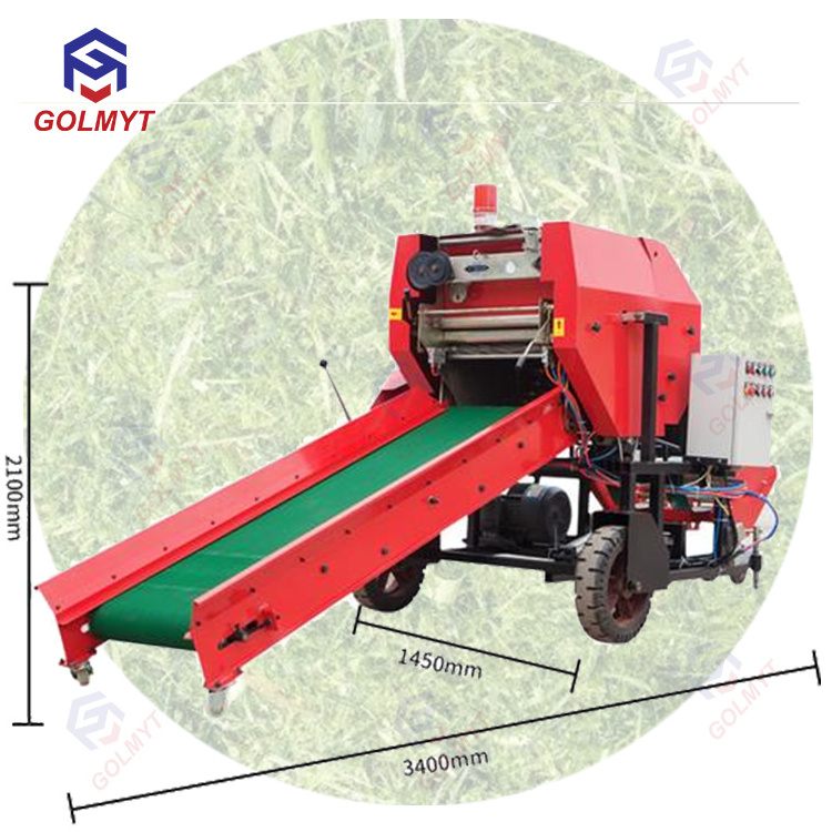 Automatic corn silage wrapping mini hay bale making machine