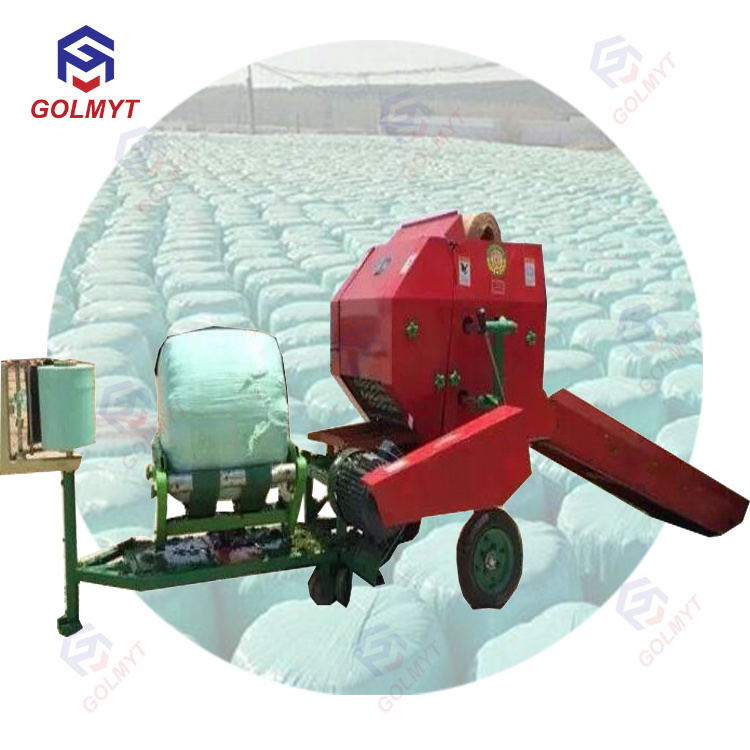 Automatic corn silage wrapping mini hay bale making machine