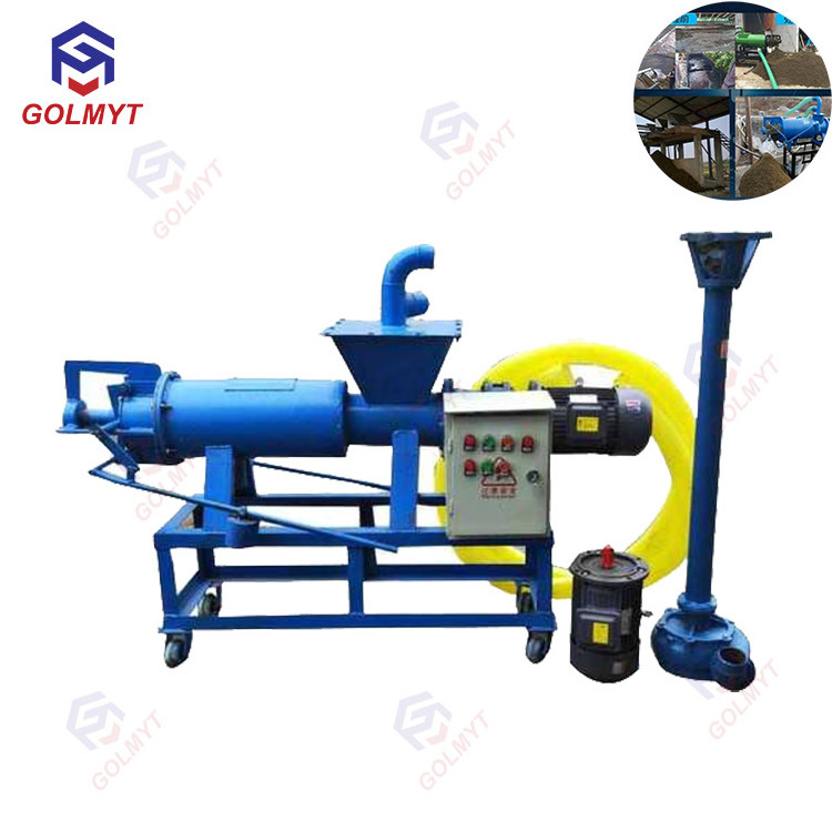 Poultry automatic Animal chicken cow dung manure drying dryer dewatering machine