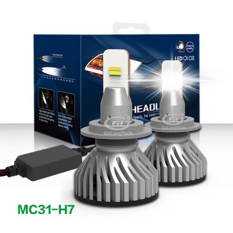 H7 car MC31 3 Colors led  auto headlight 12000 lumen  led headlight Bulbs 9005 9006 Car  led Headlight