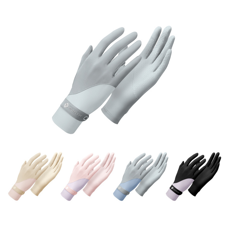 GOLOVEJOY XG58 Wholesale Breathable Comfortable Multifunctional Golf Gloves Ice Silk Non-Slip Ladies Sun Protection Gloves