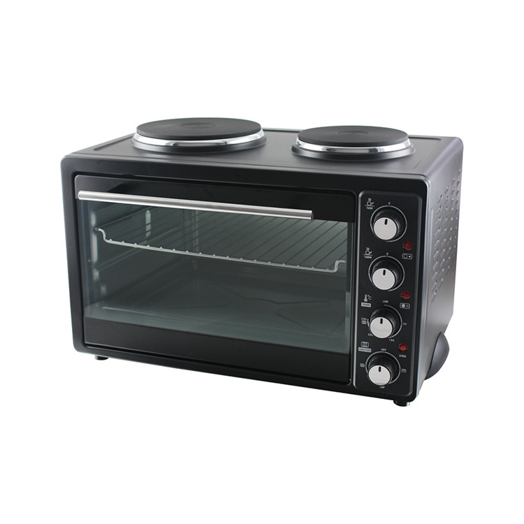 Kitchen appliance mini electric toaster oven with two hot plate