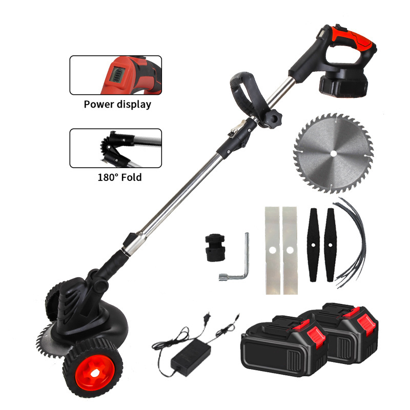 GOMAN Factory Hot Sale Cordless Electric Foldable Grass Cutter Portable Rechargeable garden grass cutting machine