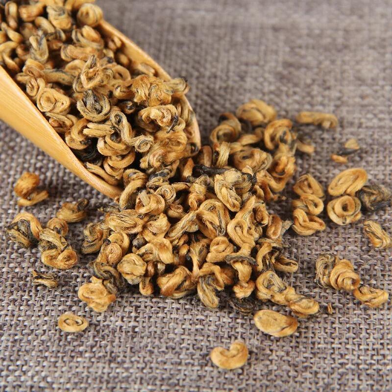 Hong Jin Luo Yunnan Black Tea Golden Spring Snail Spiral Dian Hong Jin Luo Yunnan Black Tea