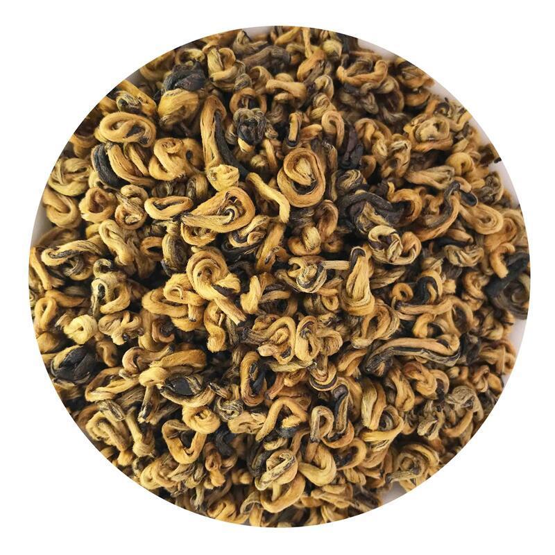 Best Quality Golden Spring Snail Hong Jin Luo Yunnan Black Tea Dian Hong cha from Yunnan province