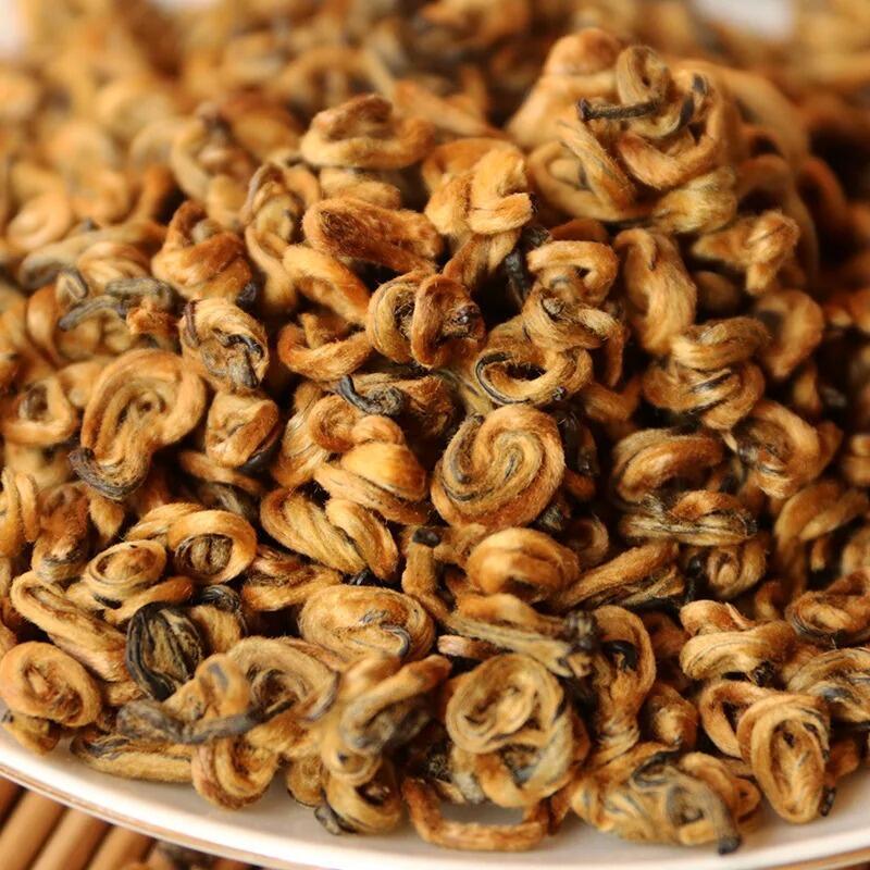 Hong Jin Luo Yunnan Black Tea Golden Spring Snail Spiral Dian Hong Jin Luo Yunnan Black Tea