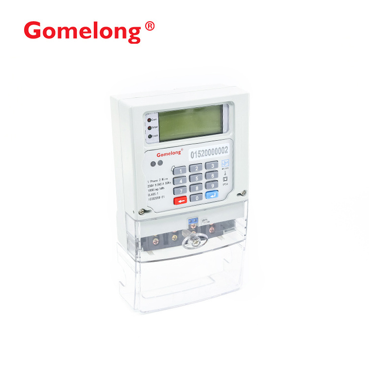 GOMELONG Fashion Style STS Standard prepaid Energy kwh power consumption meter with Free Vending System