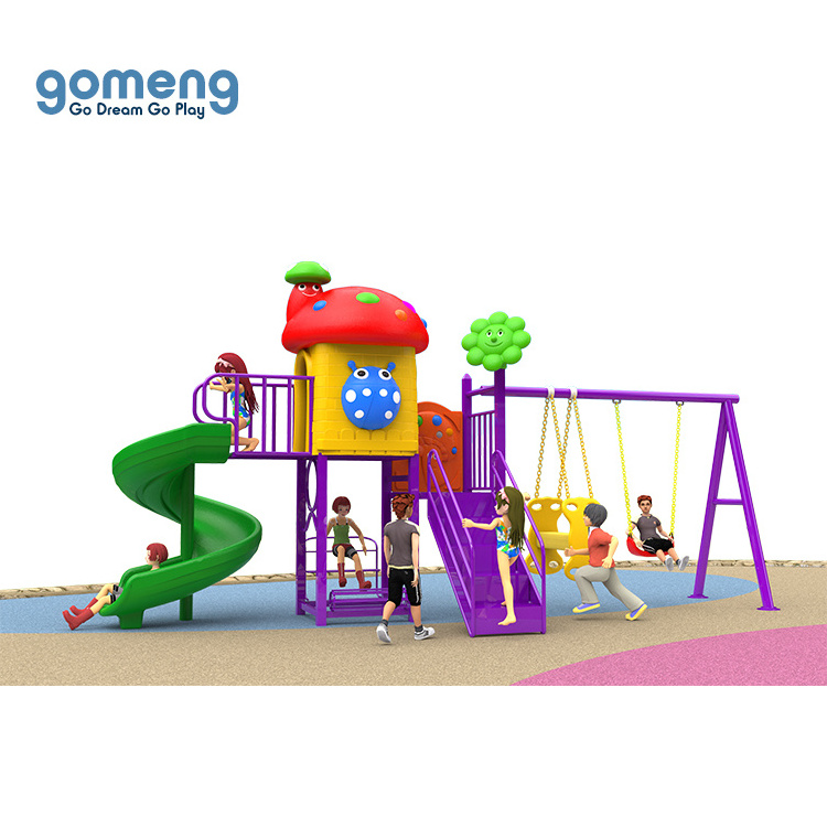 Amusement playground children kids toddlers engineering plastics outdoor playground swing and slide