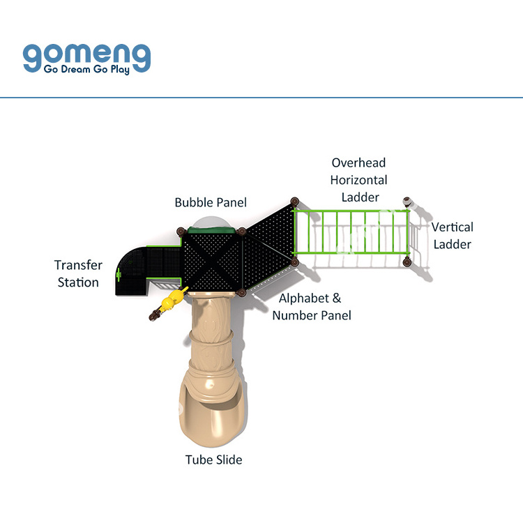 Kindergarten tube slide amusement park games plastic kids play ground children outdoor playground