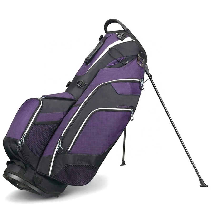 Manufacturer factory High Quality 14 way top with full length dividers golf stand bags customized stand golf club bags Printing