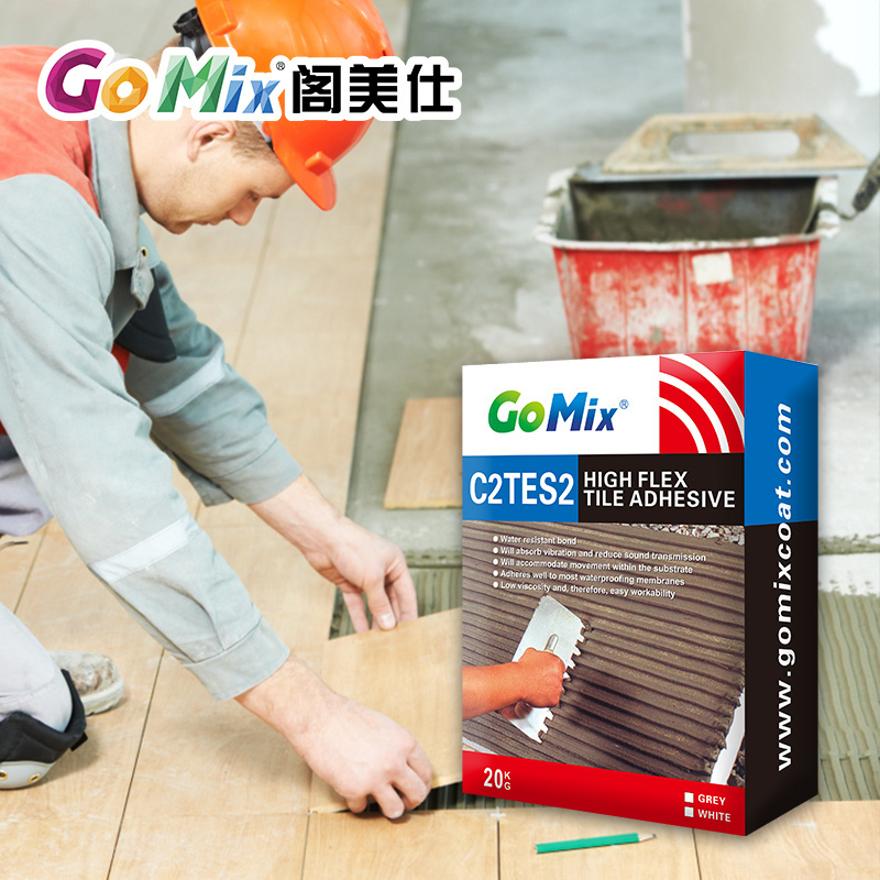 how to glue tiles using GoMix cement tile glue