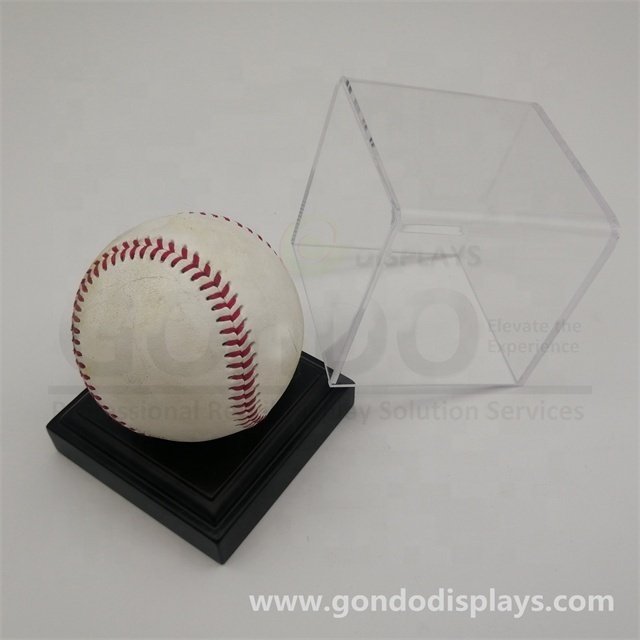 Game Souvenir Cube Box Stand Showcase trophy ball small plexiglass box Clear Acrylic Display Box for Ball Hat Wig Toy Basketball