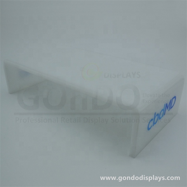 Opaque White Acrylic Riser Display product display tier acrylic stand plexi glass gift box Acrylic Riser for Pharmaceuticals