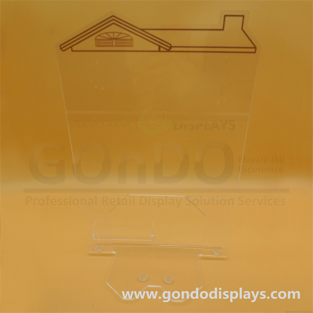 Indoor Business acrylic display stand pokemon card acrylic menu display a4 size acrylic brochure holder with Gold House