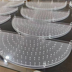 Retail lollipop display Plexiglass Multi hole Perforated Acrylic Lollipop Stand Clear Acrylic Circle Display Stand for lollipops