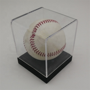 Game Souvenir Cube Box Stand Showcase trophy ball small plexiglass box Clear Acrylic Display Box for Ball Hat Wig Toy Basketball