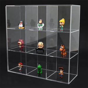 POP MART Doll blind box storage display rack wall frame transparent Acrylic Figure Display Box clear acrylic box wholesale