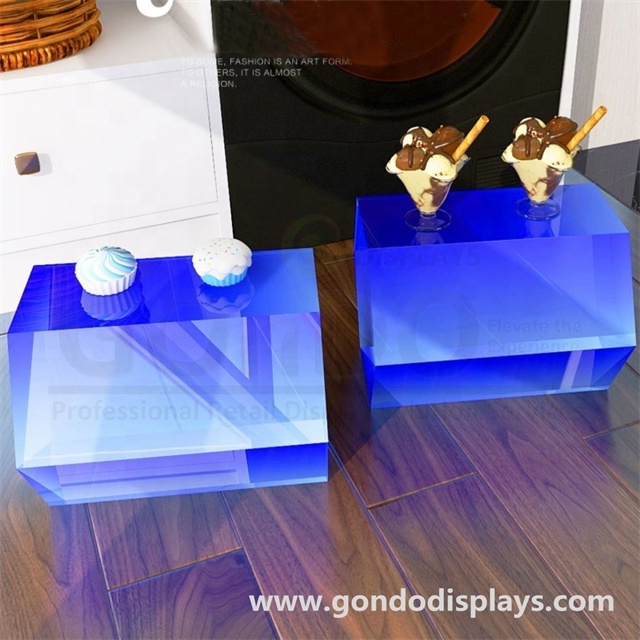 Square Rhombic Round acrylic risers white black Clear Acrylic Wedding Display Plinths Pedestal Table Stands cylinder cubes