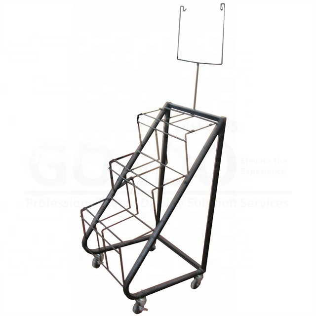 Retail Store Metal Cart Stand 6 Flower Pot metal fresh flower display stand plant display stand home flower shelf storage rack