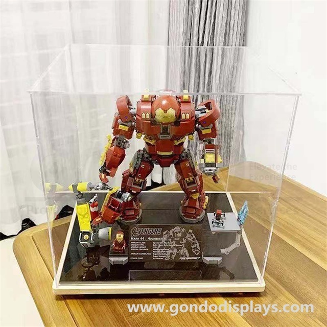 Desktop clear acrylic car model doll storage booster box acrylic case doll display stand female christmas ornament display stand