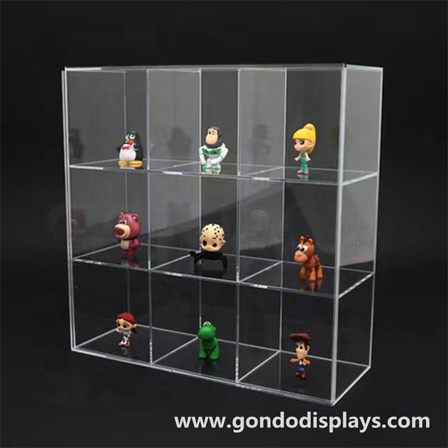 POP MART Doll blind box storage display rack wall frame transparent Acrylic Figure Display Box clear acrylic box wholesale