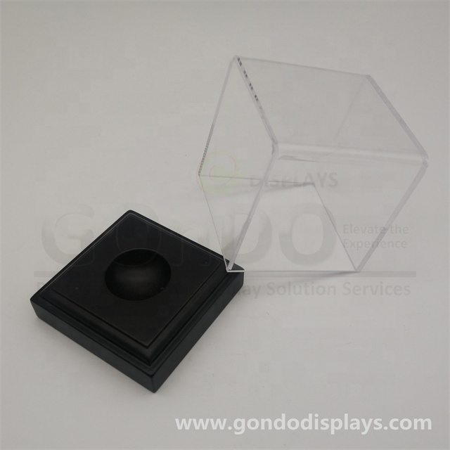 Game Souvenir Cube Box Stand Showcase trophy ball small plexiglass box Clear Acrylic Display Box for Ball Hat Wig Toy Basketball