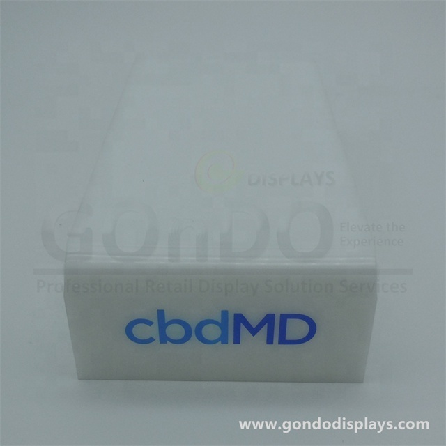 Opaque White Acrylic Riser Display product display tier acrylic stand plexi glass gift box Acrylic Riser for Pharmaceuticals